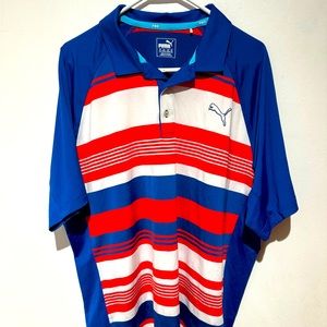 Puma Golf PWR Cool Red White and Blue Polo XXL